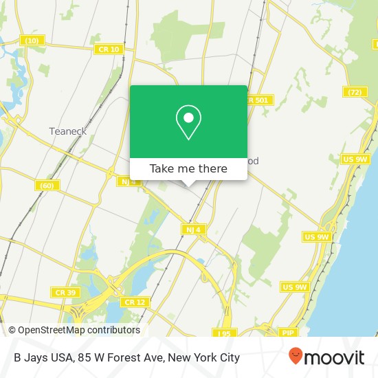 Mapa de B Jays USA, 85 W Forest Ave