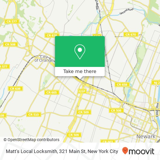 Mapa de Matt's Local Locksmith, 321 Main St
