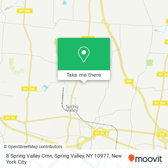 Mapa de 8 Spring Valley Cmn, Spring Valley, NY 10977