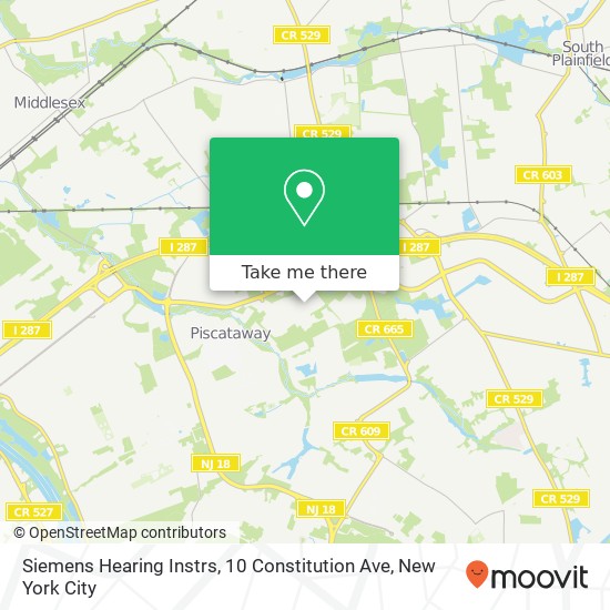 Mapa de Siemens Hearing Instrs, 10 Constitution Ave