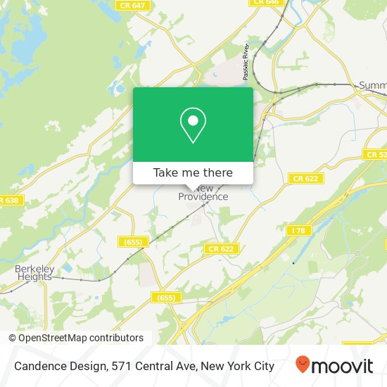 Mapa de Candence Design, 571 Central Ave