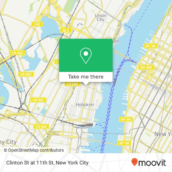 Clinton St at 11th St map