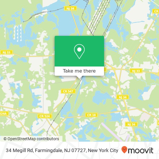 34 Megill Rd, Farmingdale, NJ 07727 map
