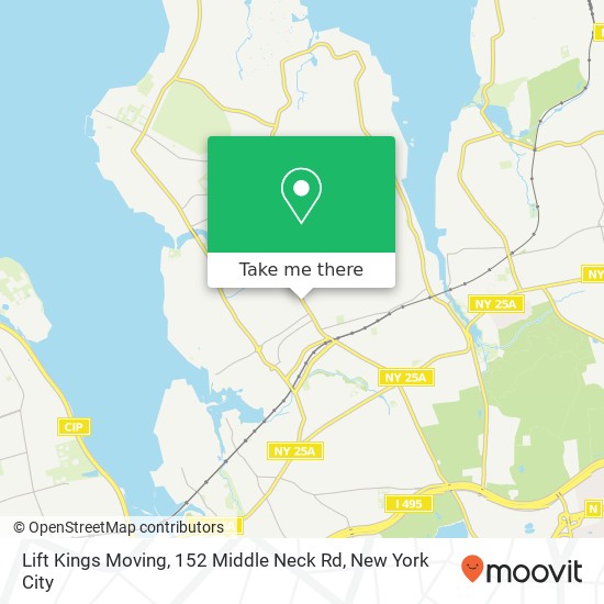 Mapa de Lift Kings Moving, 152 Middle Neck Rd