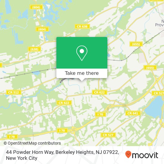 44 Powder Horn Way, Berkeley Heights, NJ 07922 map