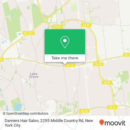 Mapa de Danners Hair Salon, 2295 Middle Country Rd