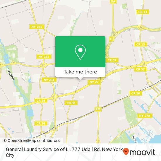 General Laundry Service of Li, 777 Udall Rd map
