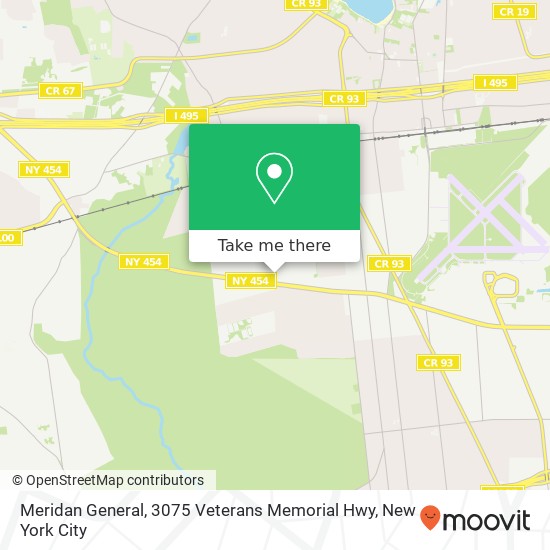 Meridan General, 3075 Veterans Memorial Hwy map