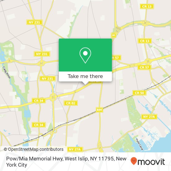 Mapa de Pow / Mia Memorial Hwy, West Islip, NY 11795