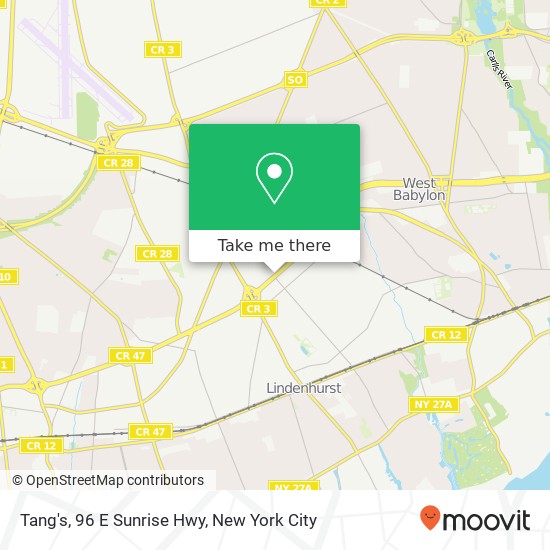 Mapa de Tang's, 96 E Sunrise Hwy