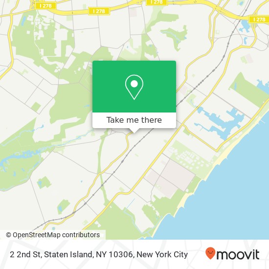 Mapa de 2 2nd St, Staten Island, NY 10306