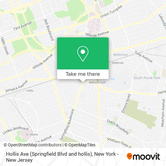 Hollis Ave (Springfield Blvd and hollis) map