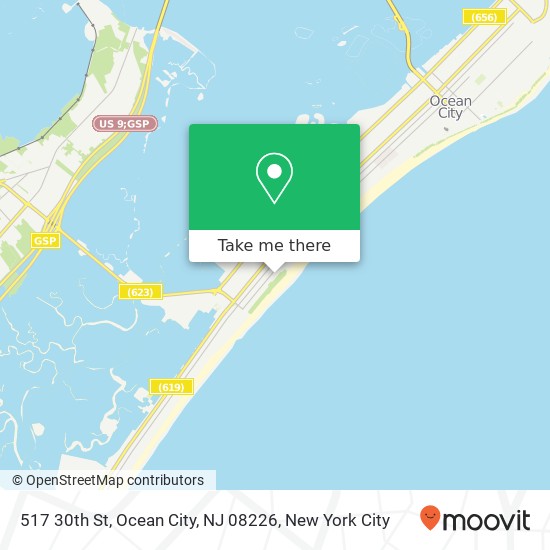 Mapa de 517 30th St, Ocean City, NJ 08226