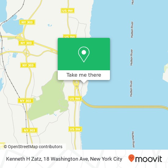 Kenneth H Zatz, 18 Washington Ave map