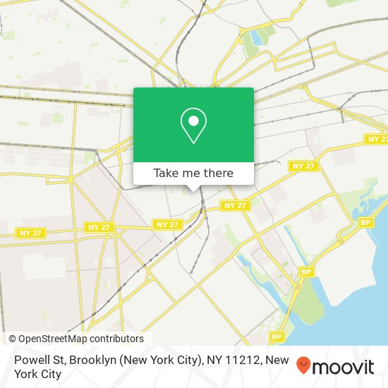 Powell St, Brooklyn (New York City), NY 11212 map