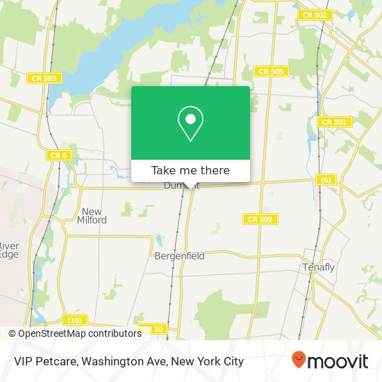 VIP Petcare, Washington Ave map