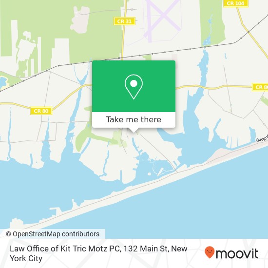 Mapa de Law Office of Kit Tric Motz PC, 132 Main St