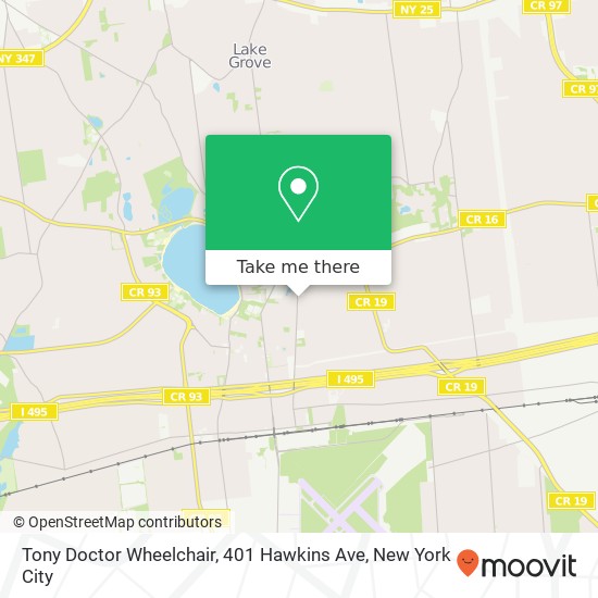 Tony Doctor Wheelchair, 401 Hawkins Ave map