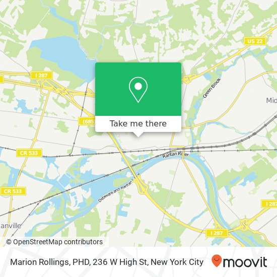 Mapa de Marion Rollings, PHD, 236 W High St