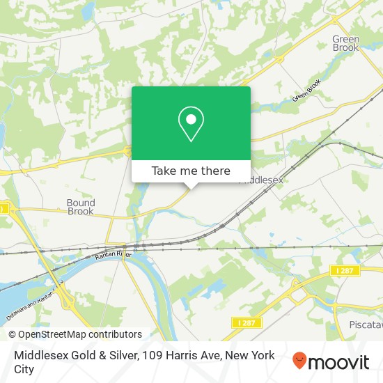 Mapa de Middlesex Gold & Silver, 109 Harris Ave