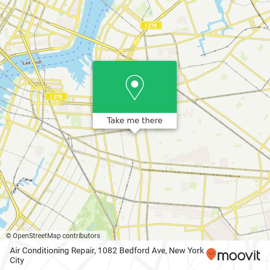 Air Conditioning Repair, 1082 Bedford Ave map