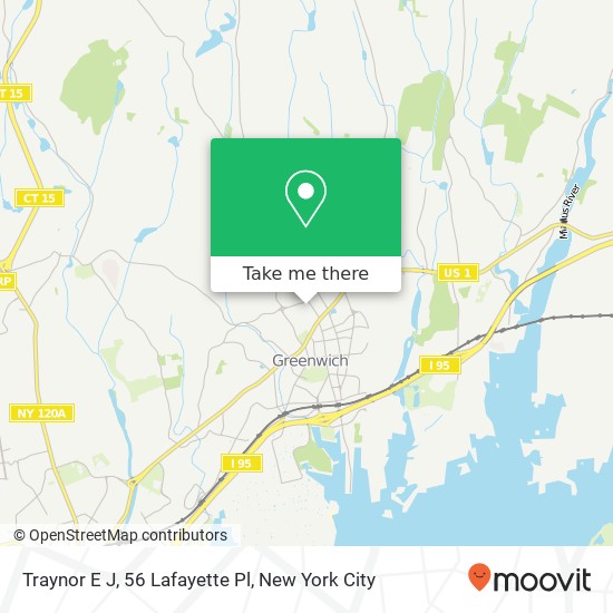Mapa de Traynor E J, 56 Lafayette Pl