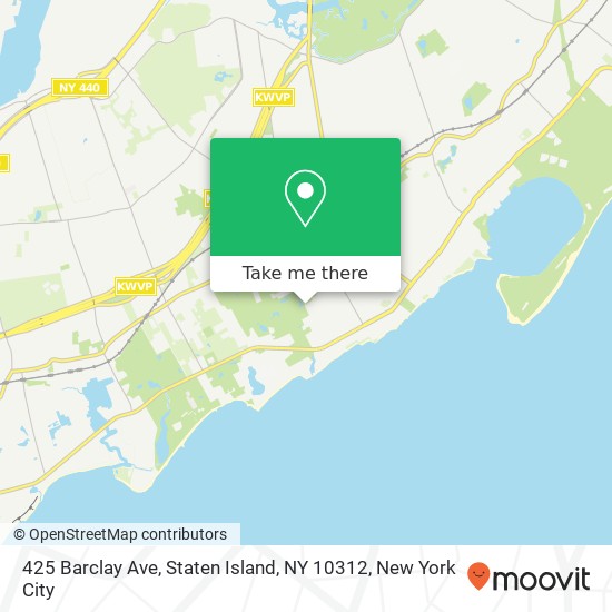 Mapa de 425 Barclay Ave, Staten Island, NY 10312