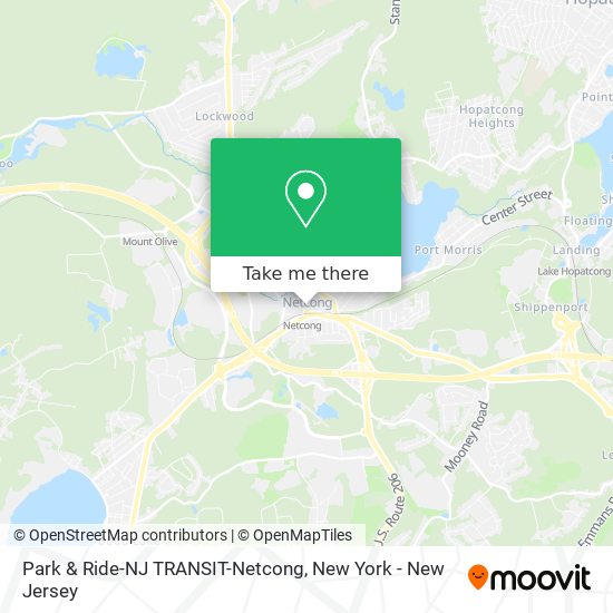 Mapa de Park & Ride-NJ TRANSIT-Netcong