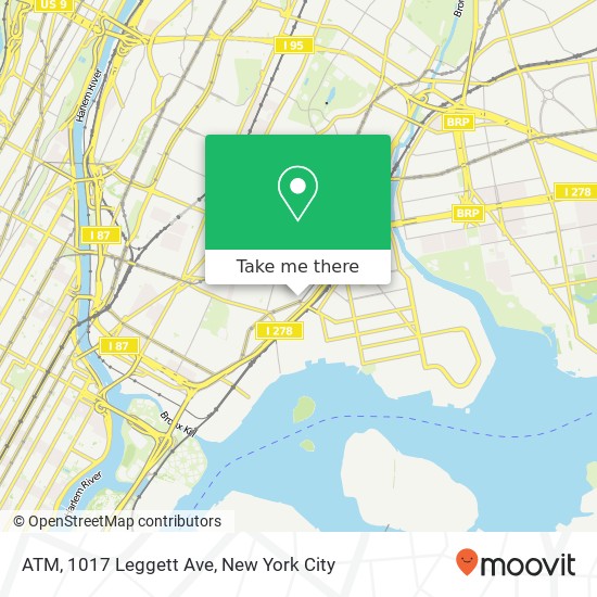 Mapa de ATM, 1017 Leggett Ave