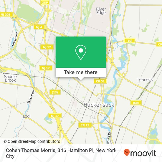Mapa de Cohen Thomas Morris, 346 Hamilton Pl