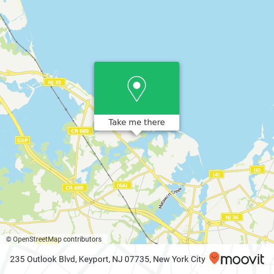 235 Outlook Blvd, Keyport, NJ 07735 map