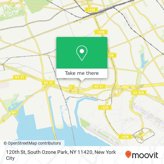 Mapa de 120th St, South Ozone Park, NY 11420