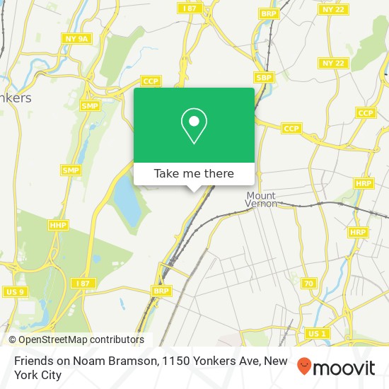 Mapa de Friends on Noam Bramson, 1150 Yonkers Ave