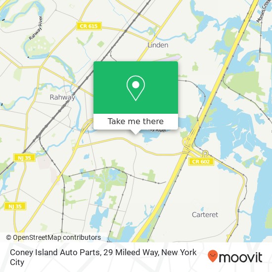 Mapa de Coney Island Auto Parts, 29 Mileed Way