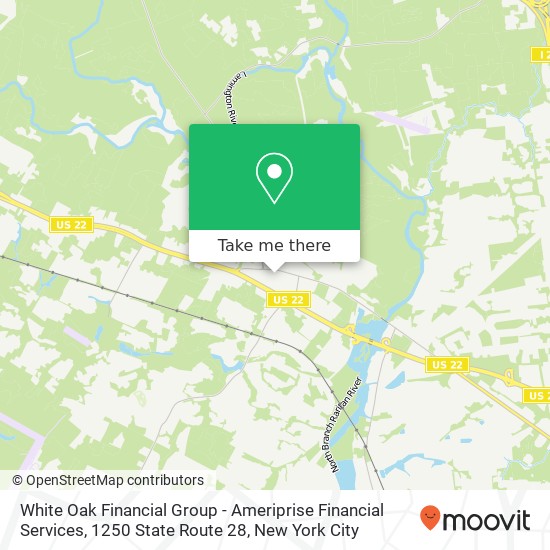 Mapa de White Oak Financial Group - Ameriprise Financial Services, 1250 State Route 28