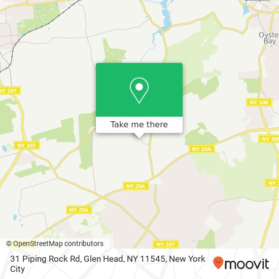 Mapa de 31 Piping Rock Rd, Glen Head, NY 11545