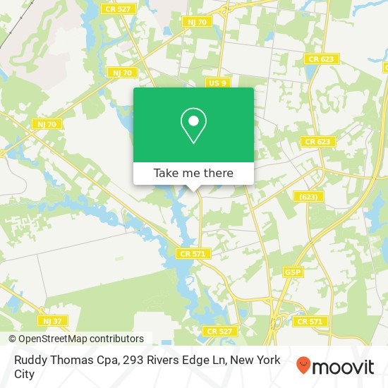 Ruddy Thomas Cpa, 293 Rivers Edge Ln map