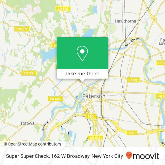 Mapa de Super Super Check, 162 W Broadway