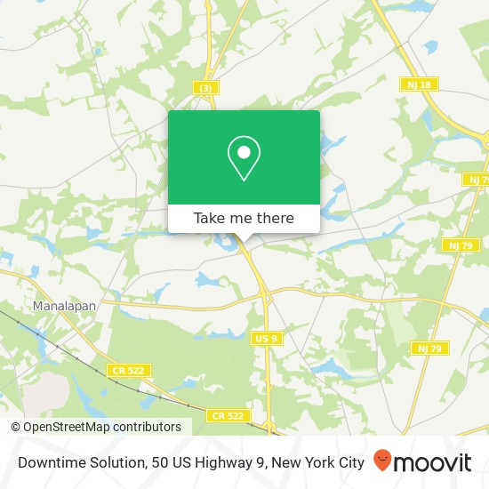 Downtime Solution, 50 US Highway 9 map