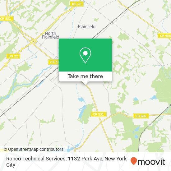 Mapa de Ronco Technical Services, 1132 Park Ave