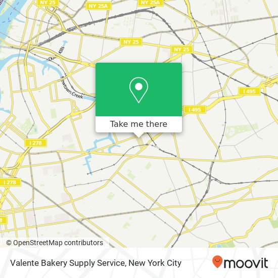 Mapa de Valente Bakery Supply Service