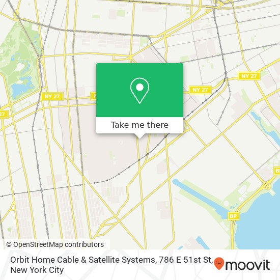 Mapa de Orbit Home Cable & Satellite Systems, 786 E 51st St