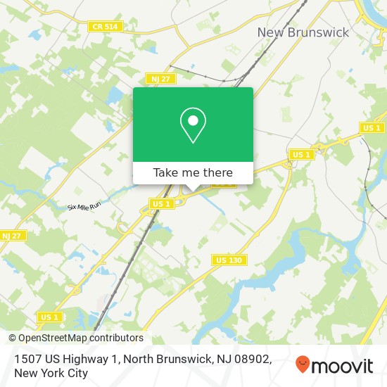 Mapa de 1507 US Highway 1, North Brunswick, NJ 08902