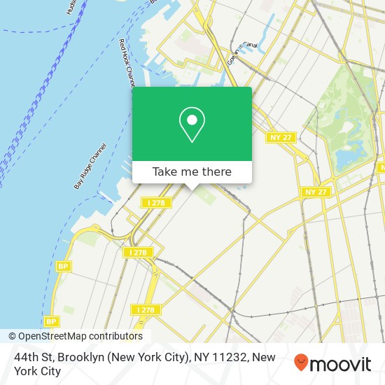 44th St, Brooklyn (New York City), NY 11232 map