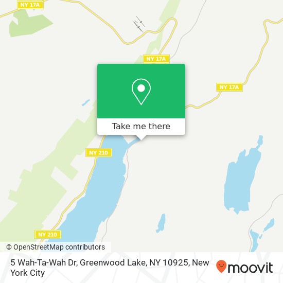 Mapa de 5 Wah-Ta-Wah Dr, Greenwood Lake, NY 10925