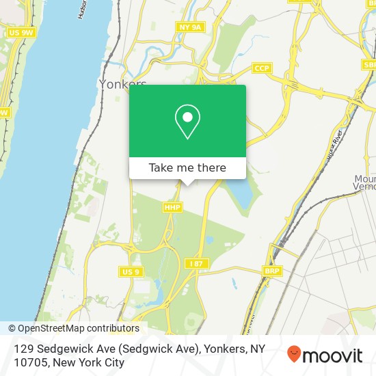 129 Sedgewick Ave (Sedgwick Ave), Yonkers, NY 10705 map