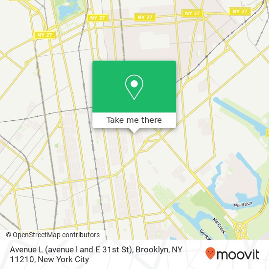 Mapa de Avenue L (avenue l and E 31st St), Brooklyn, NY 11210