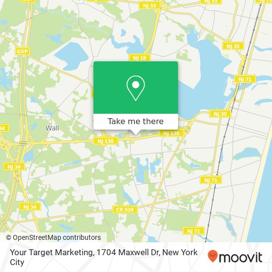 Mapa de Your Target Marketing, 1704 Maxwell Dr