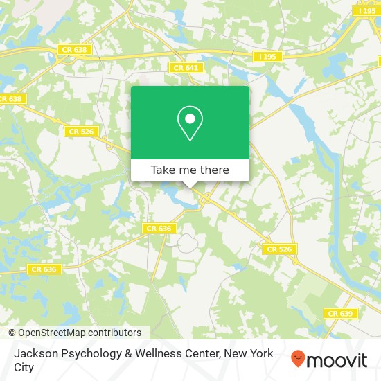 Mapa de Jackson Psychology & Wellness Center, 55 N County Line Rd