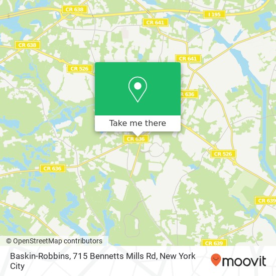 Baskin-Robbins, 715 Bennetts Mills Rd map